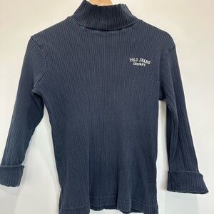 Polo Jeans Co. Ralph Lauren Ribbed Mock Neck Top (Vintage Y2K)